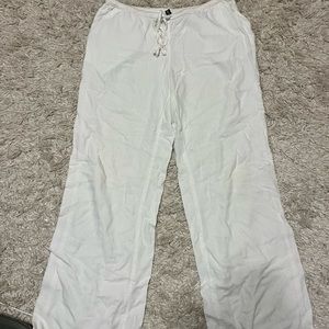 Low rise linen pants